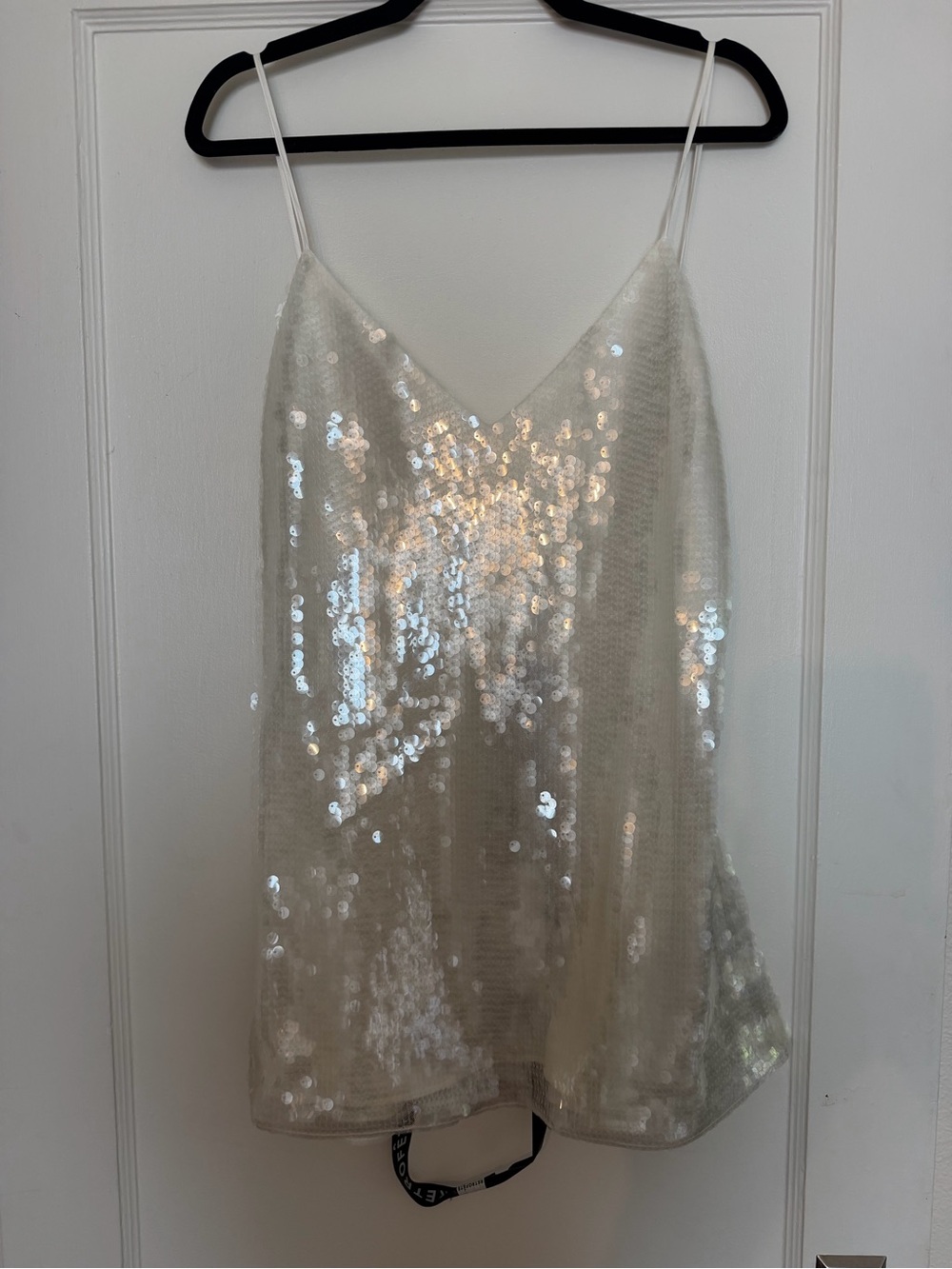 Retrofete Deserae Sequin Dress in Pearl